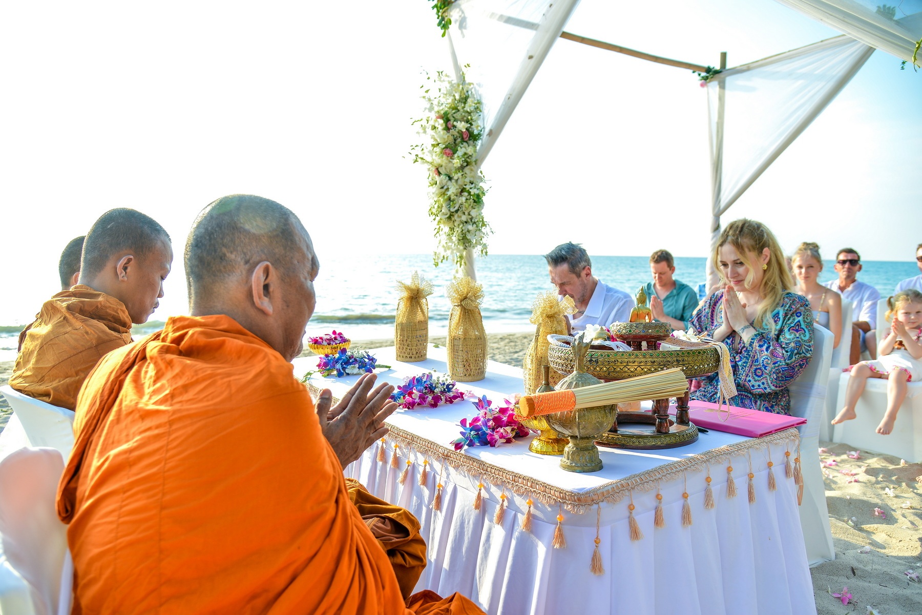 Buddhist Ceremony Khaolak Alexandra and Zsolt 1