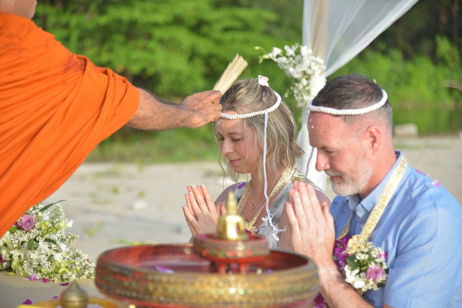Buddhist Ceremony Koh Yao Antony and Beth 1