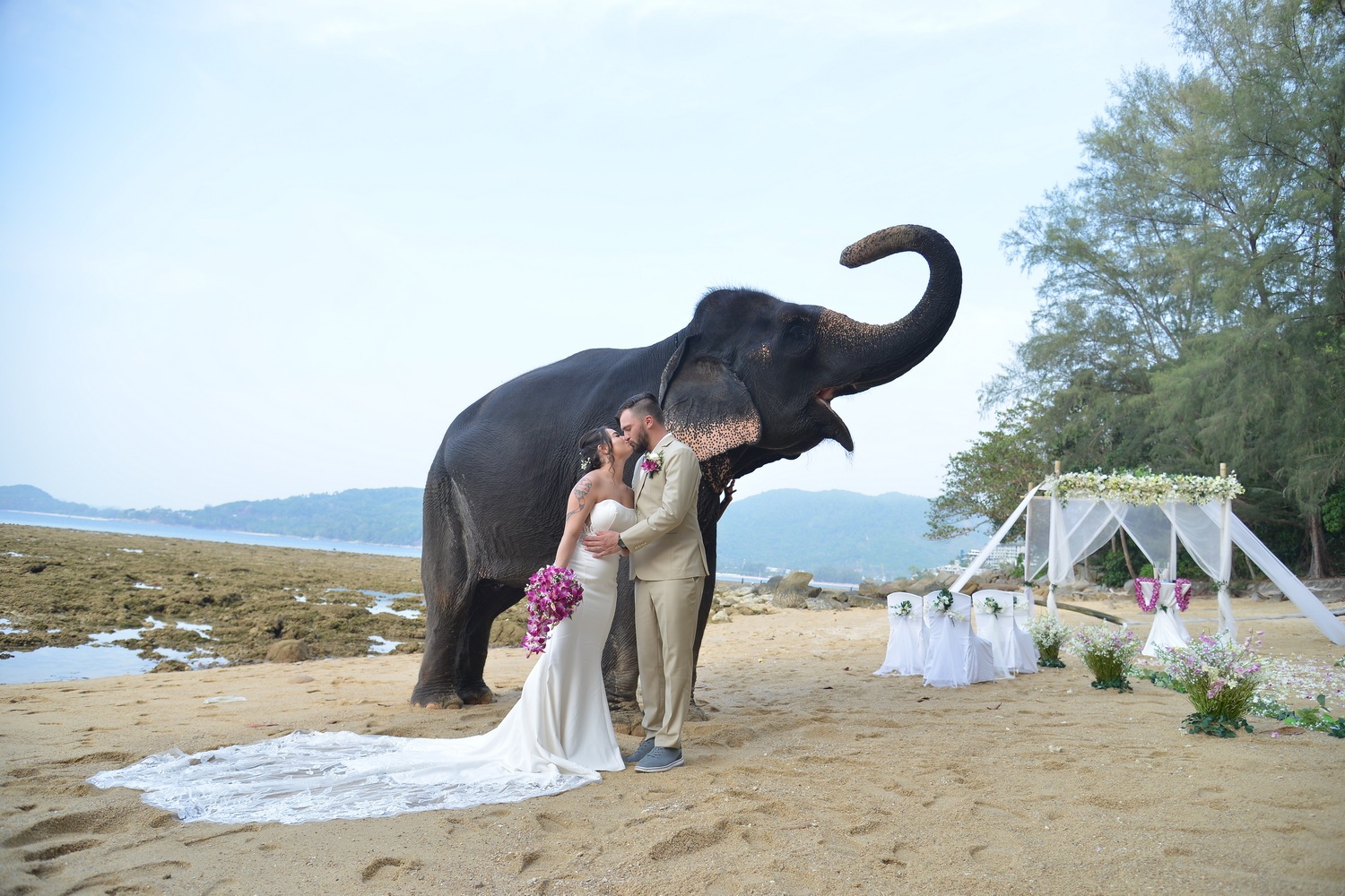 Thai Elephant Wedding Phuket Kalip and Brandy 2