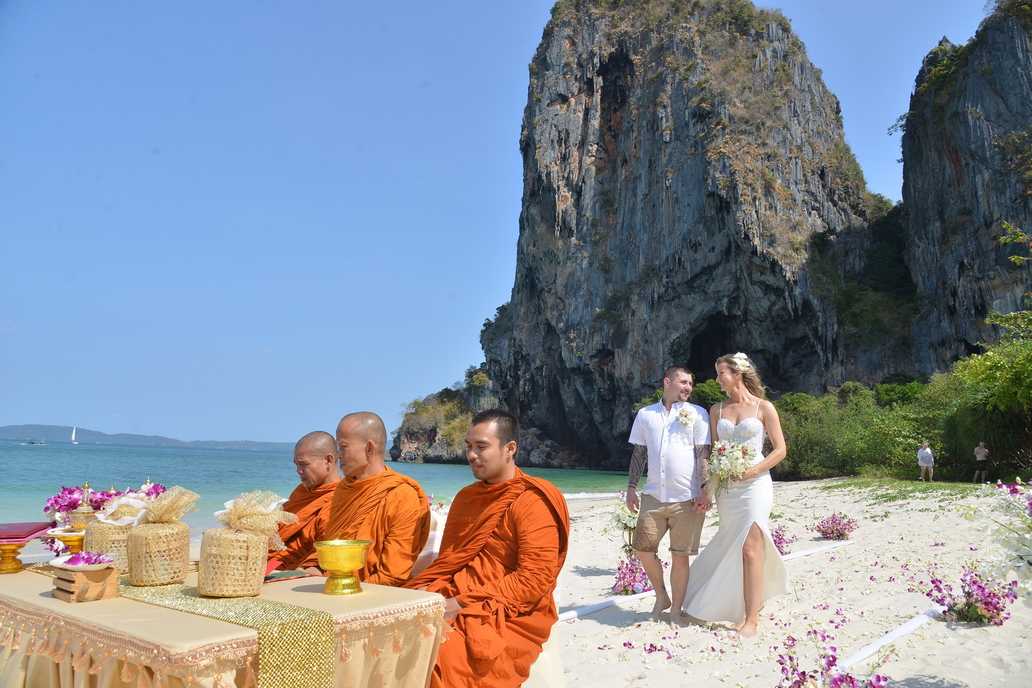 Thai ceremony Railay Bay Simone and John 4