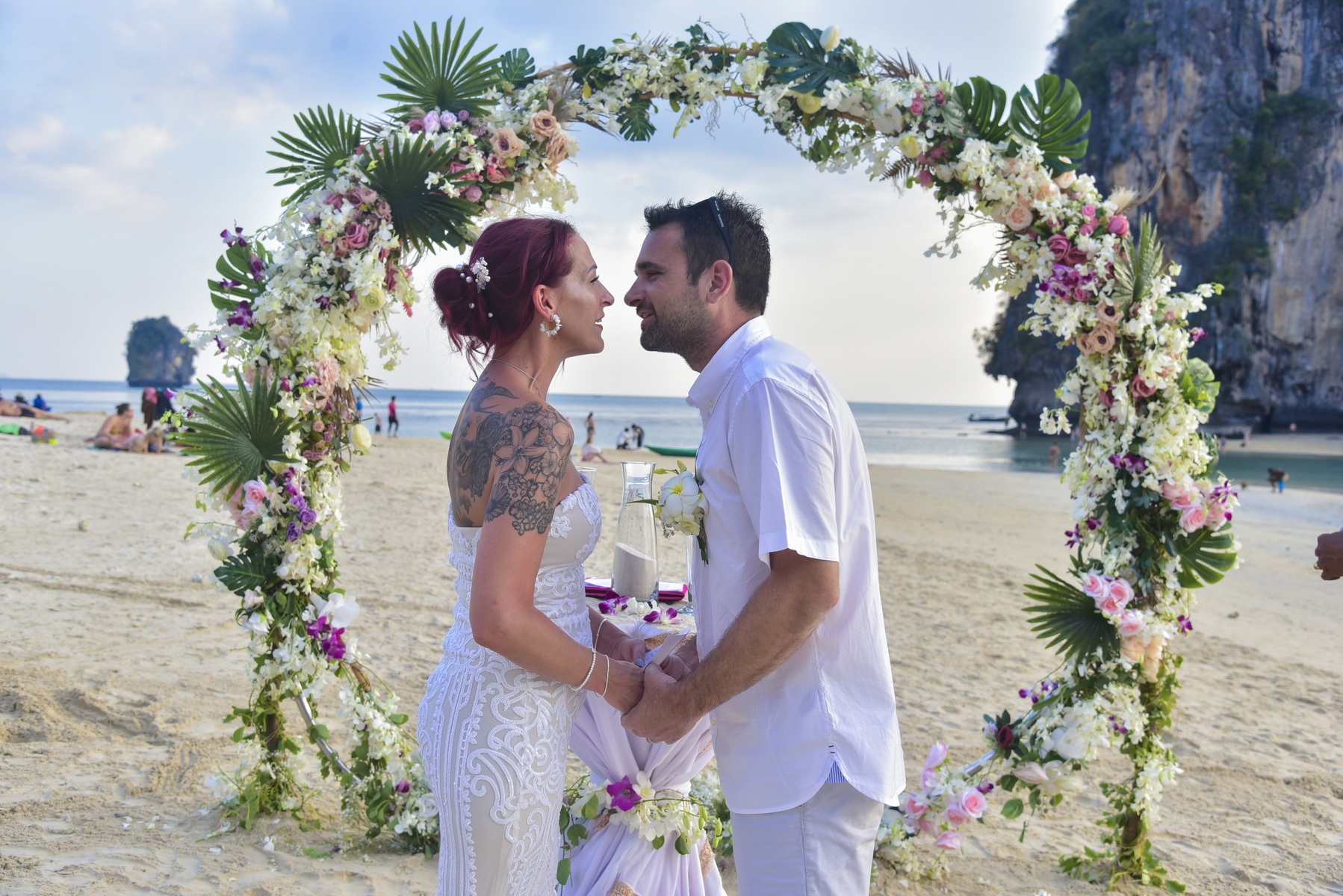 Western ceremony Railay Bay Dawn and Ashley 1