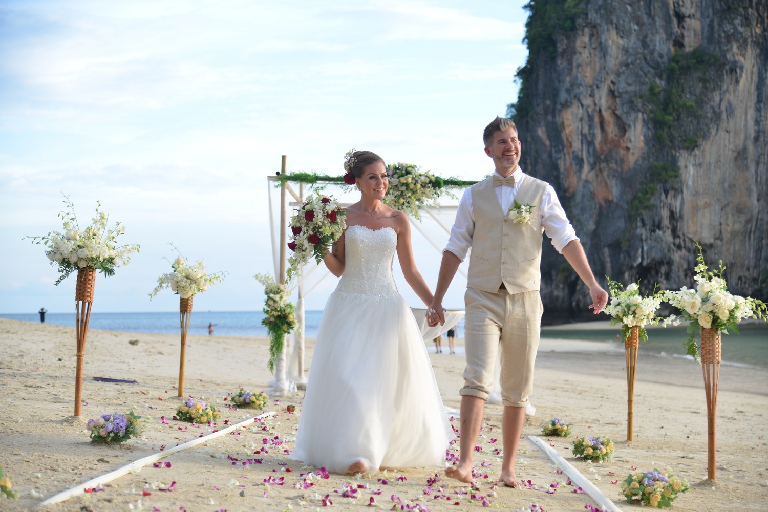 Western ceremony Railay Bay Jan and Tonja 1