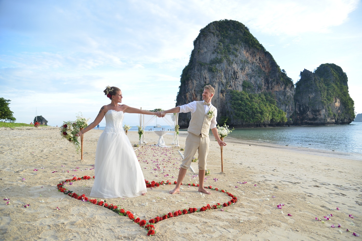 Western ceremony Railay Bay Jan and Tonja 4